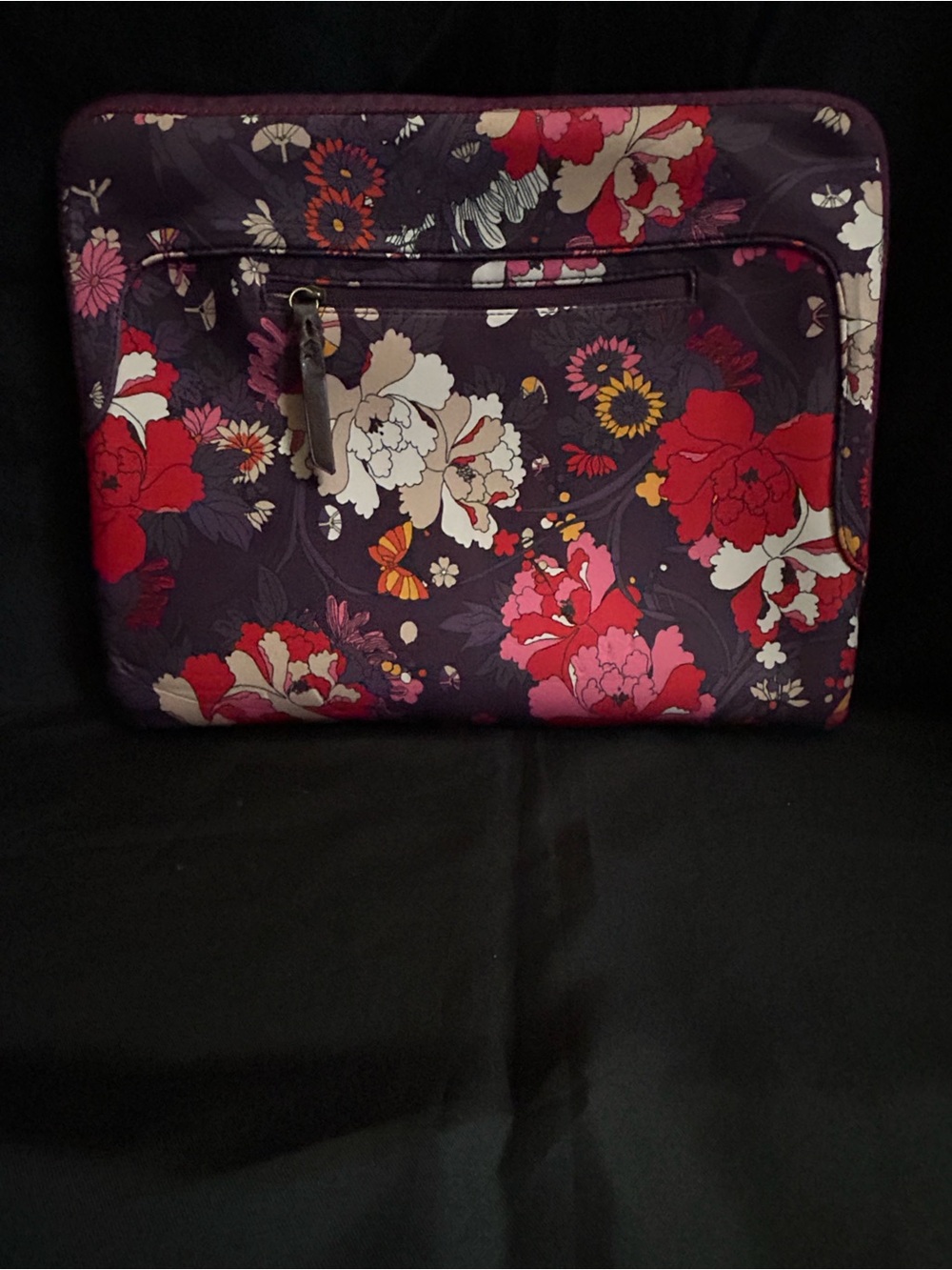 Sakroots Floral Print Purple Zip Around Laptop Travel Sleeve Protector NWOT